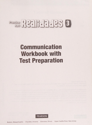 REALIDADES 2014 COMMUNICATION WORKBOOK WITH TEST PREPARATION LEVEL 3