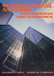 Mathematical analysis for business and economics