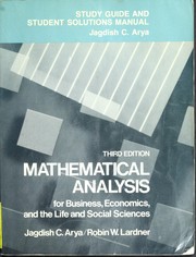 Mathematical analysis for business, economics, and the life and social sciences. Study guide and student solutions manual