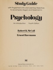 Study guide: With programed units and learning objectives, to accompany Kagan and Havemann's Psychology