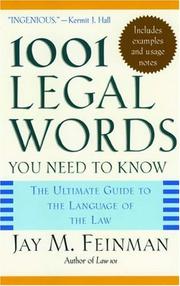 1001 Legal Words You Need to Know: The Ultimate Guide to the Language of the Law