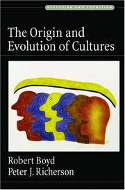 The Origin and Evolution of Cultures (Evolution and Cognition)