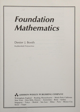 Foundation mathematics