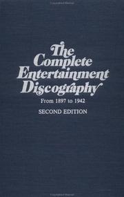 The complete entertainment discography: from 1897 to 1942