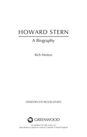 Howard Stern: A Biography (Greenwood Biographies)