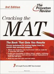 Cracking the MAT, 3rd Edition (Graduate School Test Preparation)