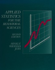 Applied Statistics for the Behavioral Sciences