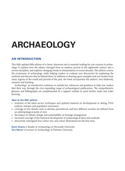 Archaeology: An Introduction