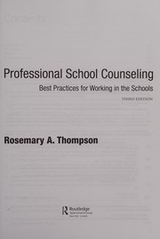 Professional School Counseling