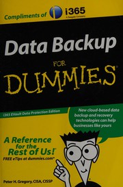 Data Backup For Dummies<sup>®</sup>, i365 Evault Data Protection Edition