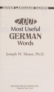 2,001 Most Useful German Words (Dover Language Guides German)