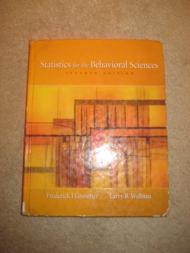Statistics for the behavioral sciences