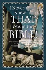I Never Knew That Was in the Bible