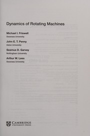 Dynamics of Rotating Machines (Cambridge Aerospace Series)