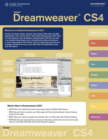 Adobe Dreamweaver CS4 CourseNotes