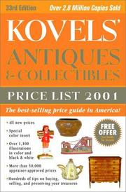 Kovels' Antiques & Collectibles Price List 2001 33rd Edition
