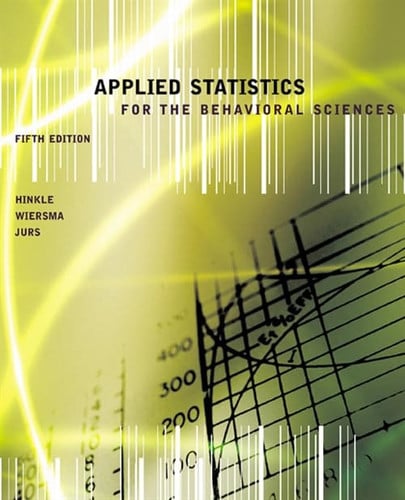 Applied Statistics for the Behavioral Sciences