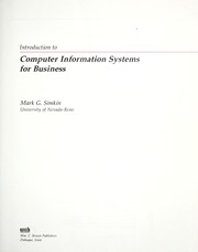 Introduction to computer information systems for business