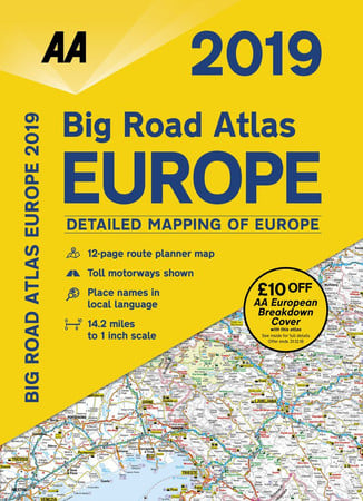 2019 Big Road Atlas Europe (Aa Atlases and Maps)