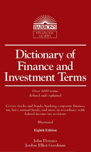 Dictionary of Finance and Investment Terms (Barron's Business Dictionaries)