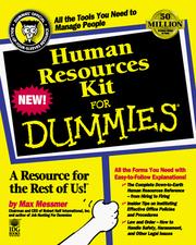 Human resources kit for dummies