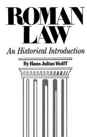 Roman Law: An Historical Introduction