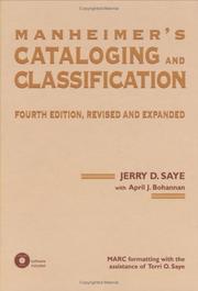 Manheimer's Cataloging and Classification, Revised and Expanded (Books in Library and Information Science Series)
