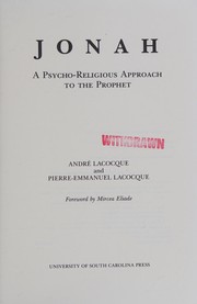 Jonah: A Psycho-Religious Approach to the Prophet (Studies on Personalities of the Old Testament)