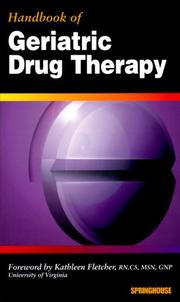 Handbook of geriatric drug therapy