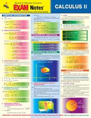Calculus II EXAM Notes