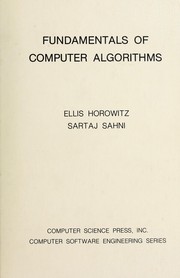 Fundamentals of computer algorithms (Computer software engineering series)