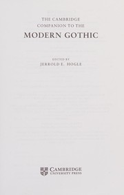 The Cambridge companion to the modern gothic