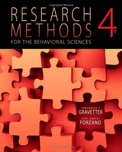 Research Methods for the Behavioral Sciences, 4th Edition
