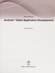 Beginning Android tablet application development