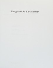 Energy and the Environment, 3e Evaluation Copy