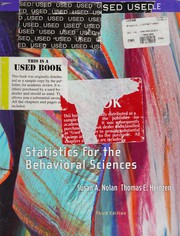 Statistics for the Behavioral Sciences