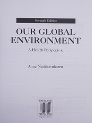 Our Global Environment: A Health Perspective