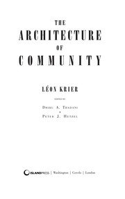 The architecture of community