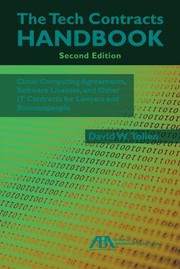 The Tech Contracts Handbook: Cloud Computing Agreements, Software Licenses, and Other IT Contracts for Lawyers and Businesspeople