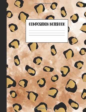 Composition Notebook: Cheetah Print | College Ruled (Homeschool & Distance Learning Exercise Books)